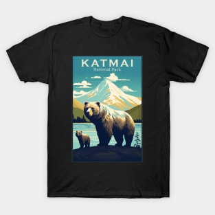 Katmai National Park Travel Poster T-Shirt